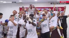 Jogadores do Estrela da Amadora em grande festa (vídeo)