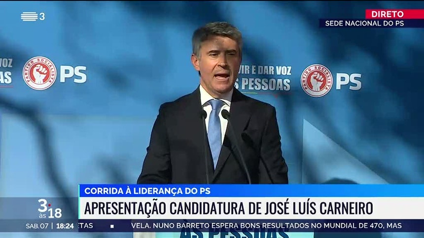 José Luís Carneiro at PS headquarters