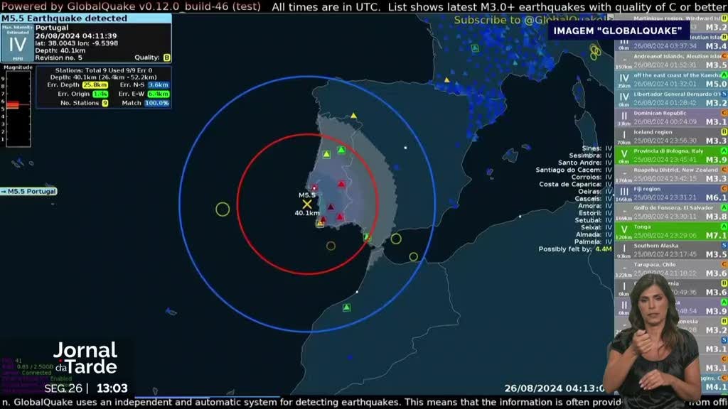 Sismo desta madrugada foi o de maior magnitude dos últimos 50 anos