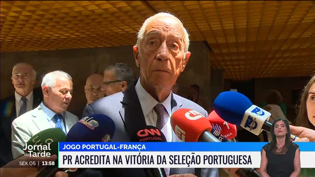 Presidente da República confiante em vitória de Portugal frente à França