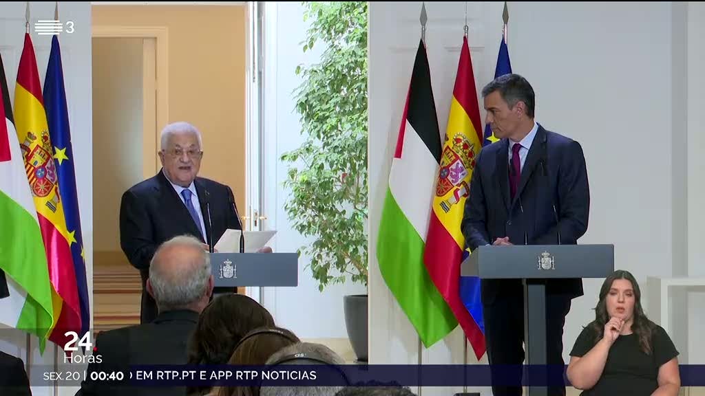 Sánchez recebe Abbas. Reconhecido presidente da Palestina em Espanha