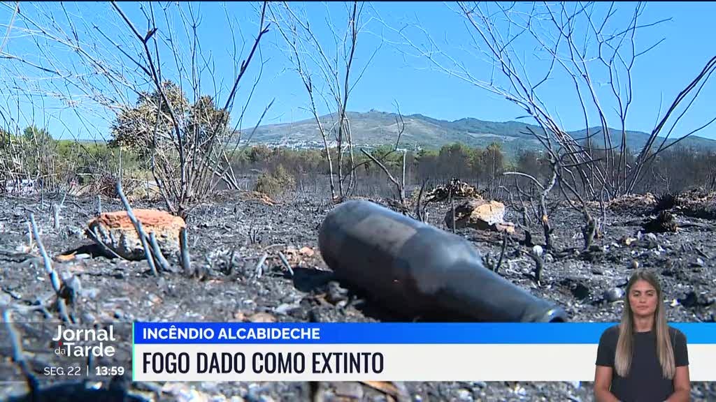 Extinto incêndio de Alcabideche. Bombeiros mantêm vigilância