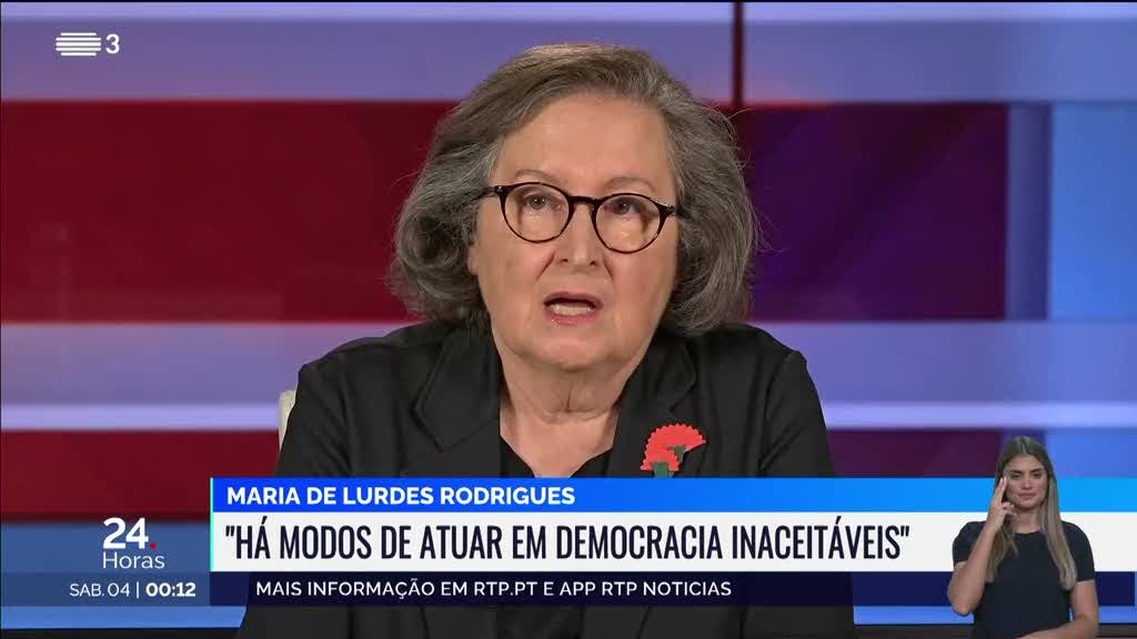 Maria de Lurdes Rodrigues diz que há modos de atuar em democracia "inaceitáveis"