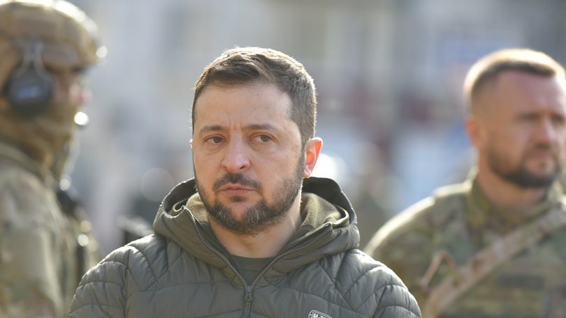 Imagem de Presidente Zelensky visita Kherson depois de retirada russa