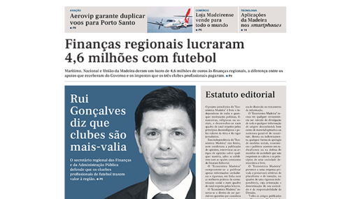 Imagem de Económico Madeira hoje com o Jornal Económico