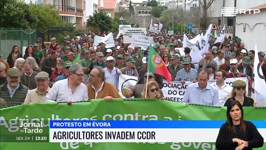 Protestos em Évora. Agricultores invadem CCDR