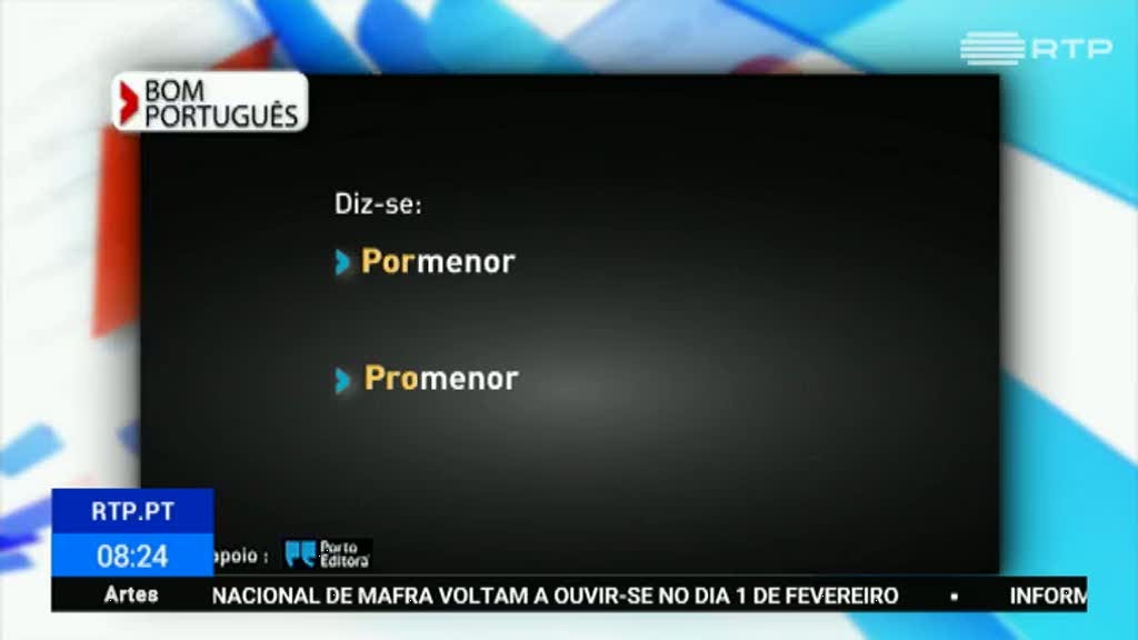 Bom Português. Dizse pormenor ou promenor?
