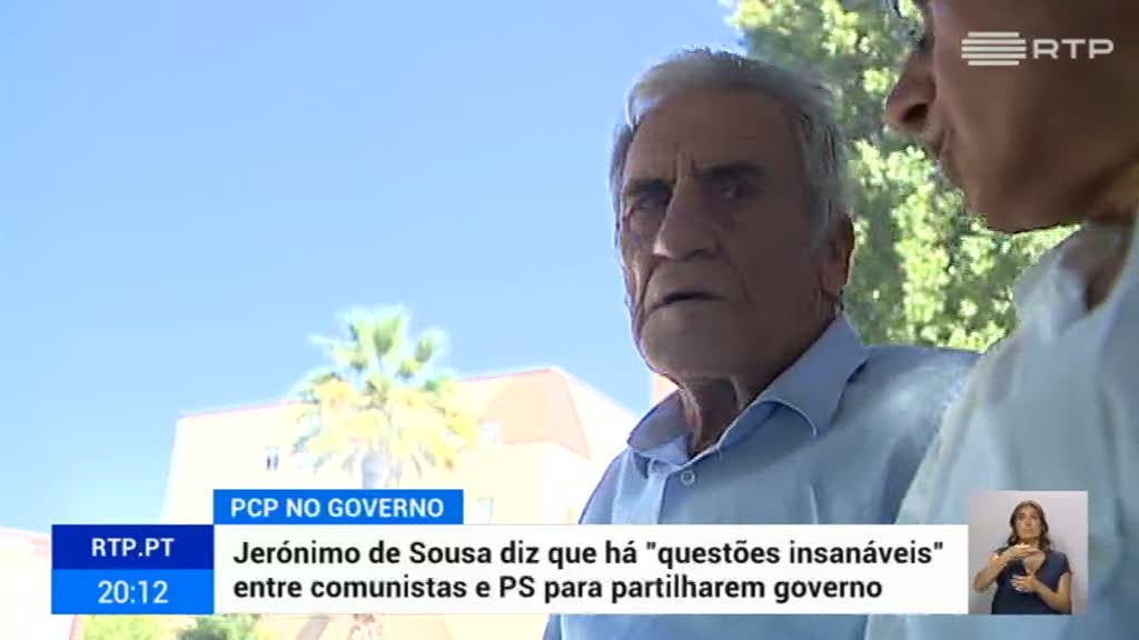 Jer�nimo n�o v� possibilidade de coliga��o do PCP com o PS