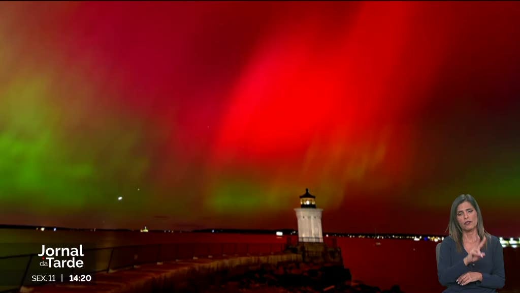 Auroras boreais pintaram o céu de Trás-Os-Montes