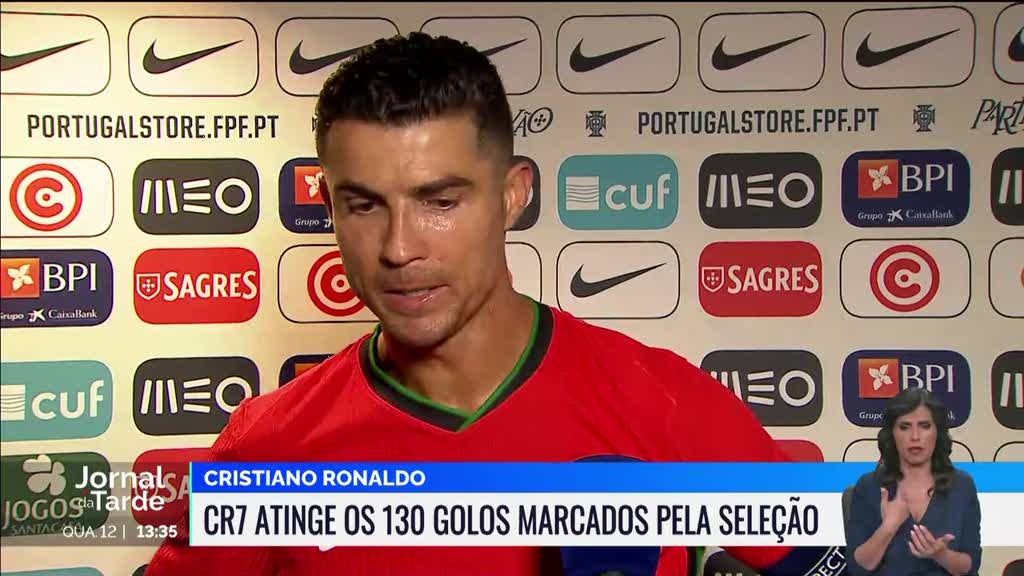 Ronaldo atingiu os 130 golos em jogos da seleção