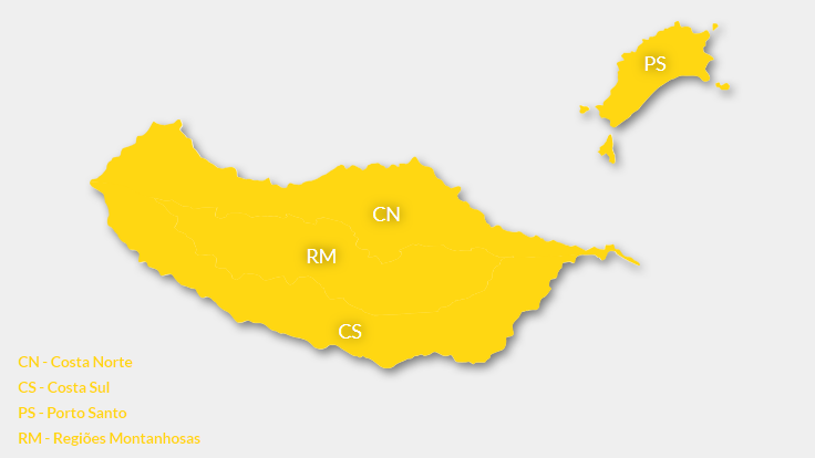 Imagem de Madeira sob aviso amarelo devido à chuva, vento e agitação marítima