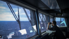 Imagem de Marinha acompanha nova passagem de navio russo ao largo da costa