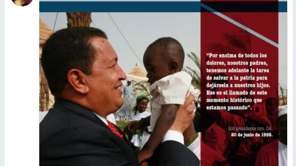Imagem de Reativada conta oficial no Twitter do ex-presidente Hugo Chávez