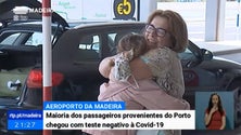 Imagem de 80% dos passageiros que chegaram esta quarta-feira do Porto fizeram teste prévio à Covid-19 (Vídeo)
