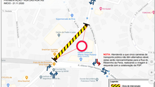 Imagem de Rua das Hortas cortada ao trânsito devido a uma rutura na rede de águas