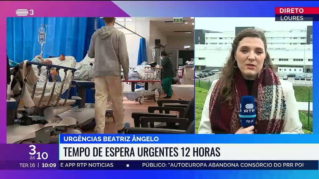 Urgências do Beatriz Ângelo com tempos de espera de 12 horas para doentes urgentes