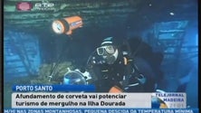Imagem de Afundamento da corveta da marinha portuguesa no Porto Santo vai fazer aumentar a procura pelo turismo de mergulho (Vídeo)