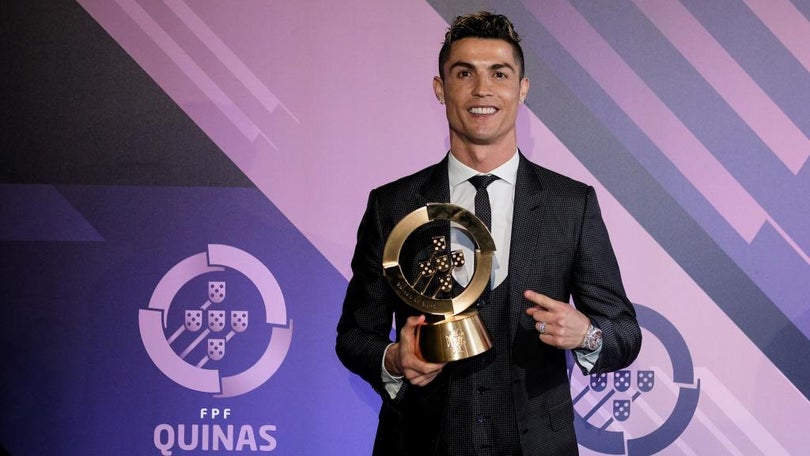 Imagem de Ronaldo entre os nomeados para melhor do ano nas Quinas de Ouro