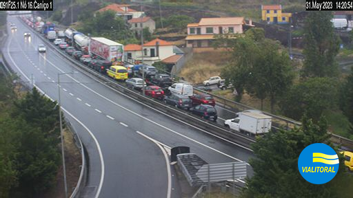 Imagem de Acidente congestiona subida do Caniço