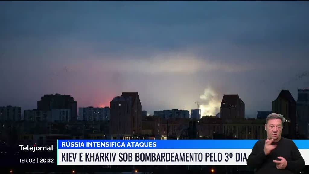 Rússia intensifica ataques contra a Ucrânia pelo terceiro dia