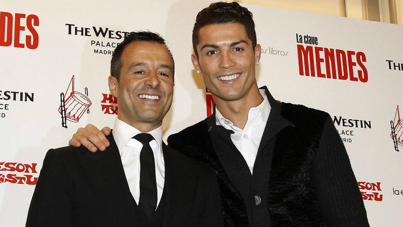 Imagem de Cristiano Ronaldo e Jorge Mendes candidados aos Globe Soccer Awards de 2018