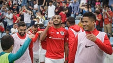 Imagem de Jogadores do Santa Clara  em festa (Vídeo)