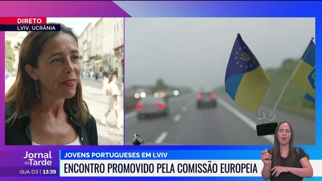 Jovens portugueses e ucranianos juntos em Lviv