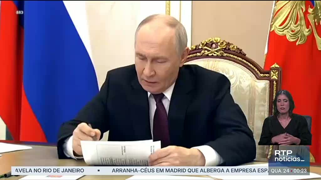 Imagem de Putin reafirma que Rússia está pronta para negociações de paz com Ucrânia