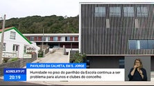 Imagem de Humidade no Pavilhão da Escola da Calheta, em São Jorge, continua a ser problema [Vídeo]