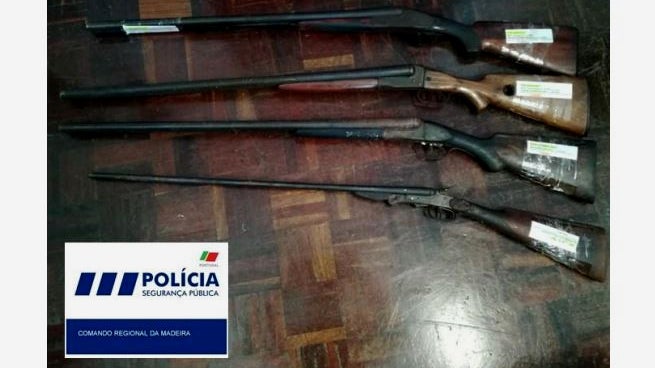PSP apreende armas de fogo na Calheta e no Porto Moniz