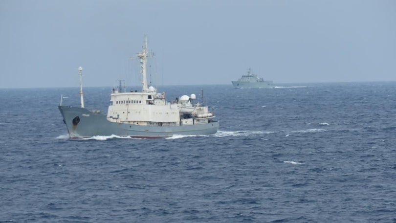 Imagem de Marinha acompanhou navio russo ao largo