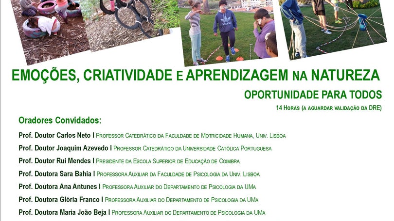 Seminário “Emoções, Criatividade e Aprendizagem na Natureza”, na Universidade da Madeira