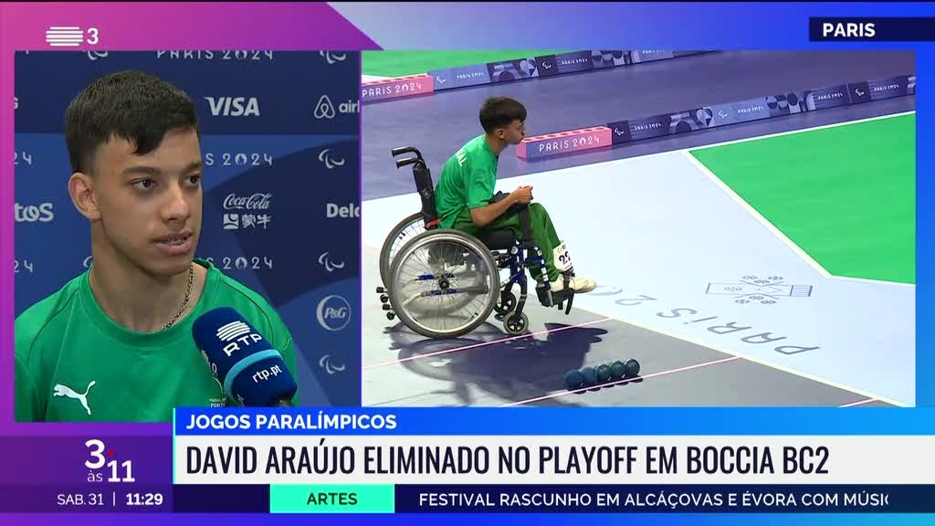 David Araújo eliminado no playoff em Boccia BC2 frente ao nº1 do mundo