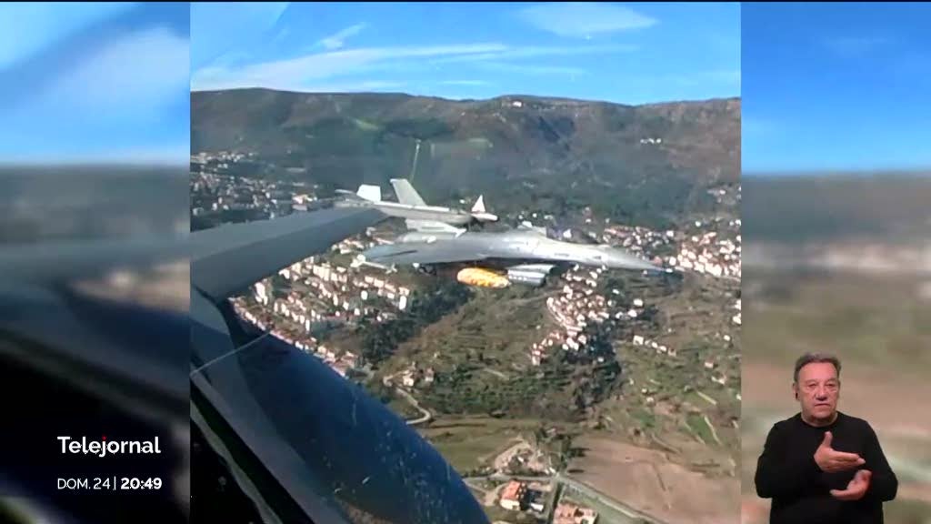 F-16 e helicópteros da Força Aérea sobrevoam várias cidades do país