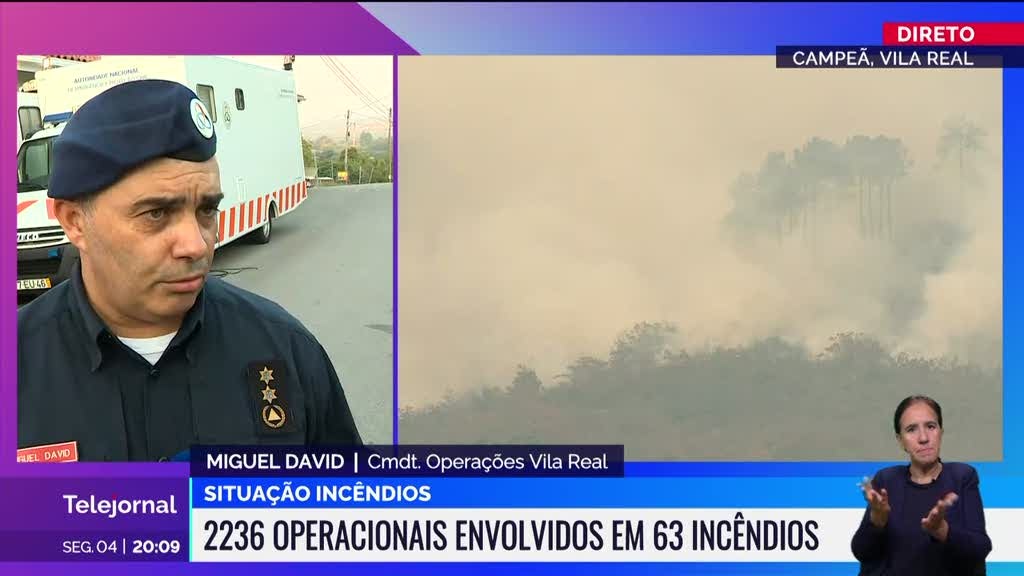 Campeã. Noite poderá a vir ser complicada sem meios aéreos