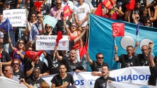 Imagem de Trabalhadores da PT/Meo assinalam “dia histórico” no Funchal