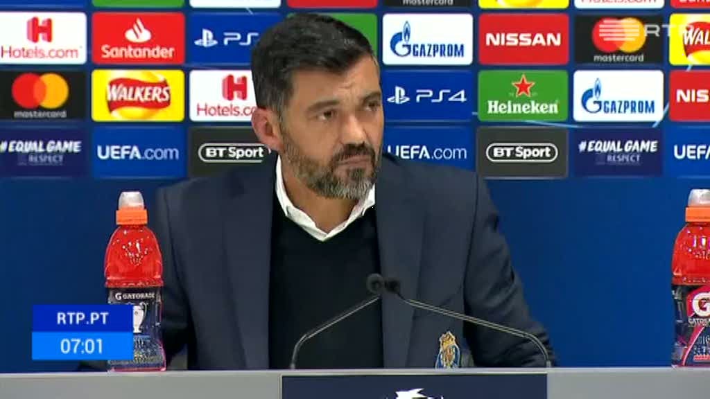 S�rgio Concei��o diz que Porto merecia ter marcado um golo contra Liverpool