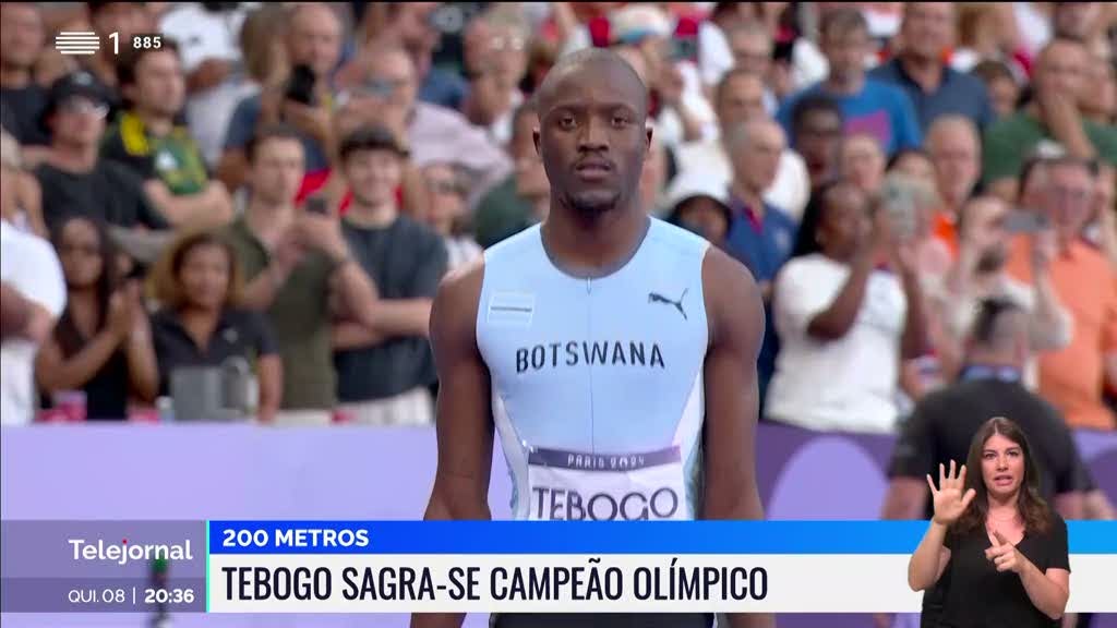 Tebogo sagra-se campeão olímpico nos 200 metros