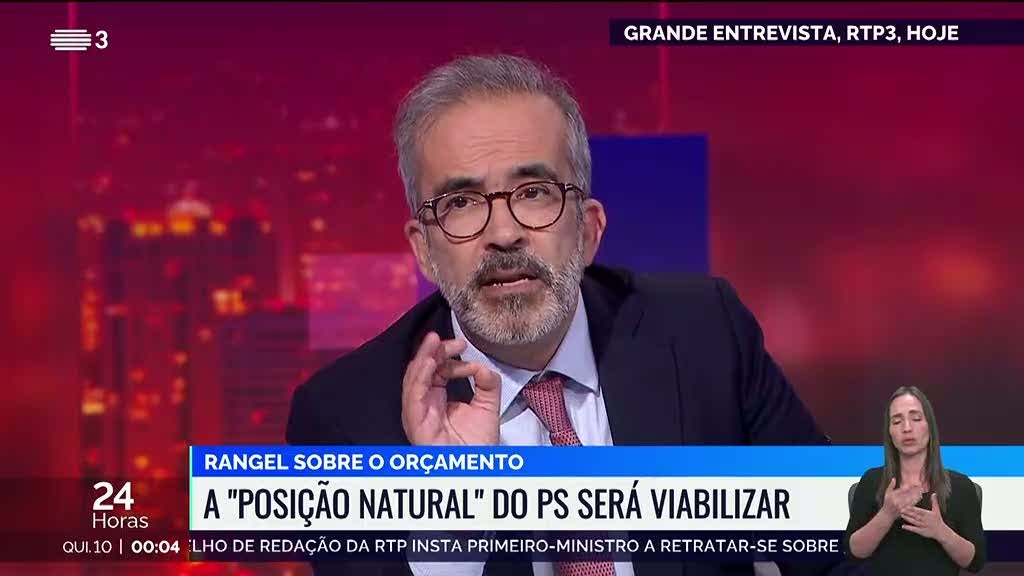 Paulo Rangel diz que "posição natural" do PS será viabilizar Orçamento