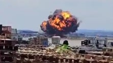 Imagem de F-18 da Força Aérea espanhola despenha-se em Saragoça