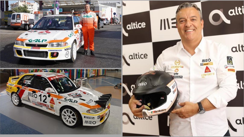 Rui Madeira no “Rally Madeira Legend” de 2020 ao volante do Mitsubishi Lancer que venceu o título de Campeão do Mundo de Produção
