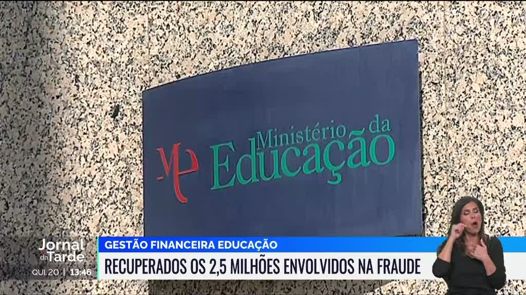 Gestão Financeira da Educação. Recuperados 2.5 milhões de euros envolvidos em fraude