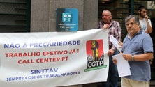 Imagem de Trabalhadores da Meo Altice Madeira em protesto