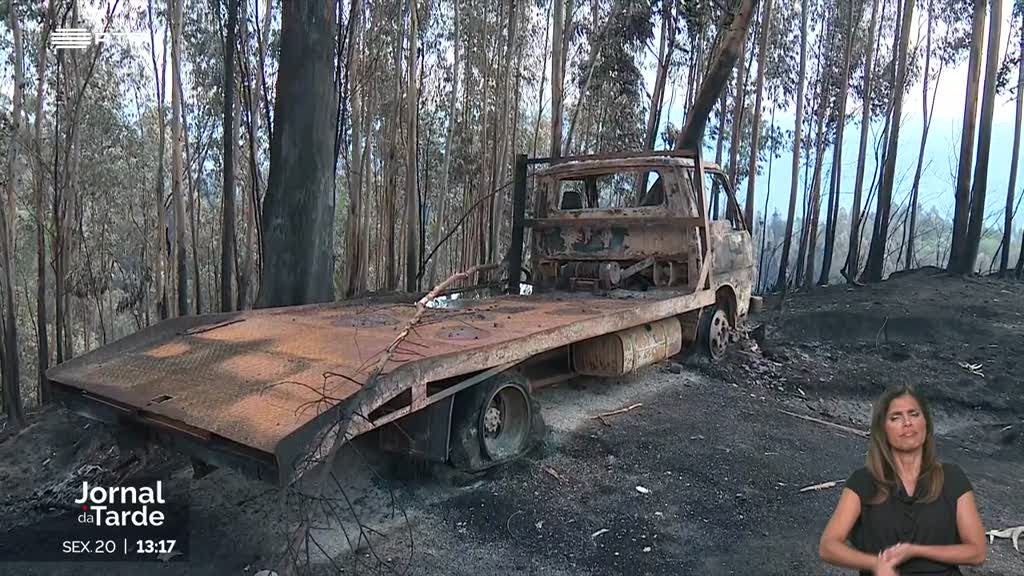 Chuva ajudou a dominar incêndio em São Pedro do Sul