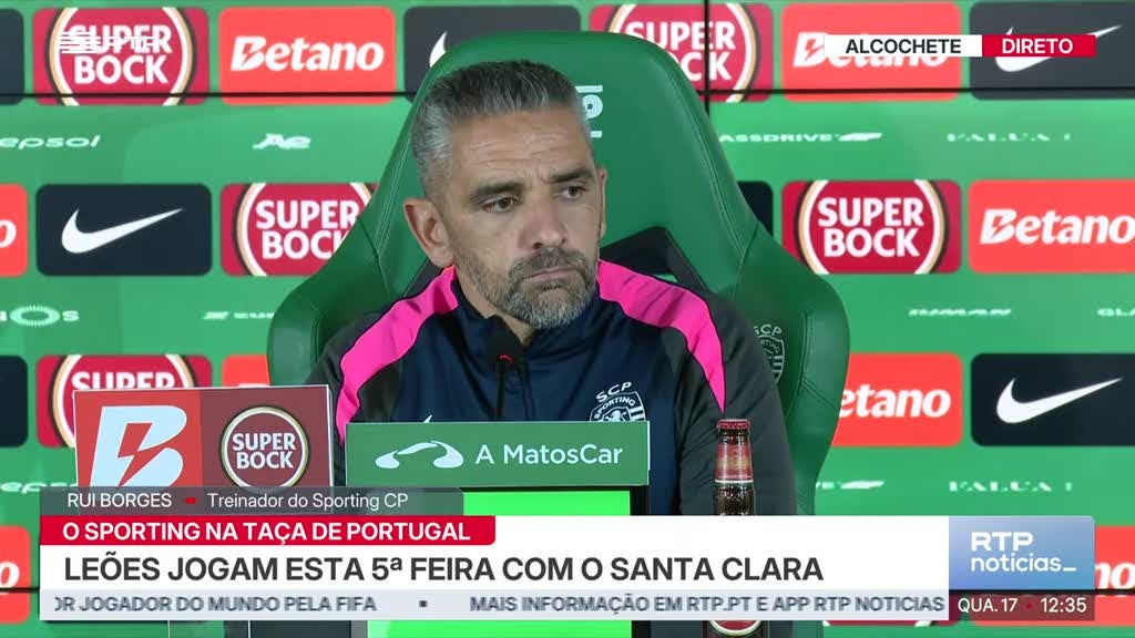 Rui Borges fala num Sporting preparado emocionalmente para enfrentar o Santa Clara