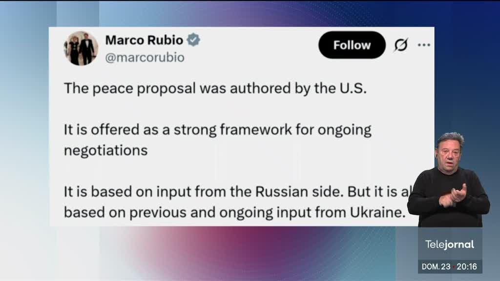 Europa apresentou contraproposta ao plano de paz de Trump