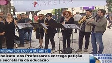 Professores do Conservatório protestaram com “concerto dissonante” (Vídeo)