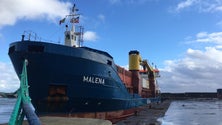Imagem de Navio Malena vai ter de fazer várias viagens para escoar gado retido nas Flores (Vídeo)