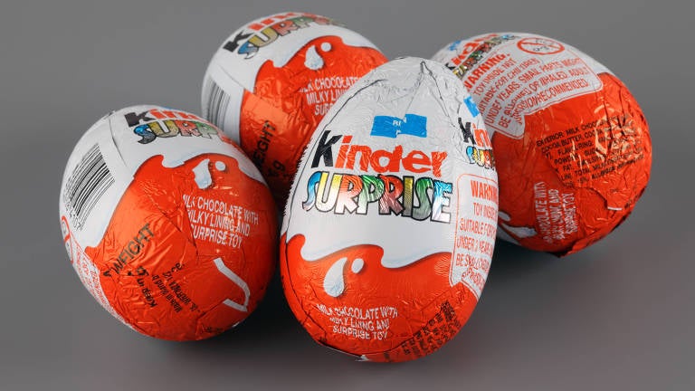 Imagem de Ovos Kinder retirados do mercado