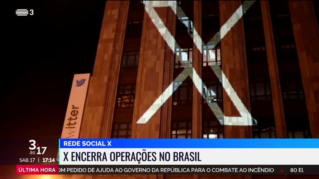 Rede social X encerra operações no Brasil